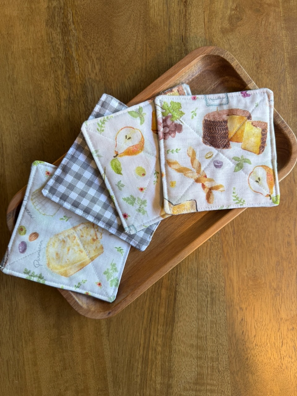 Hot pad and coasters matching set