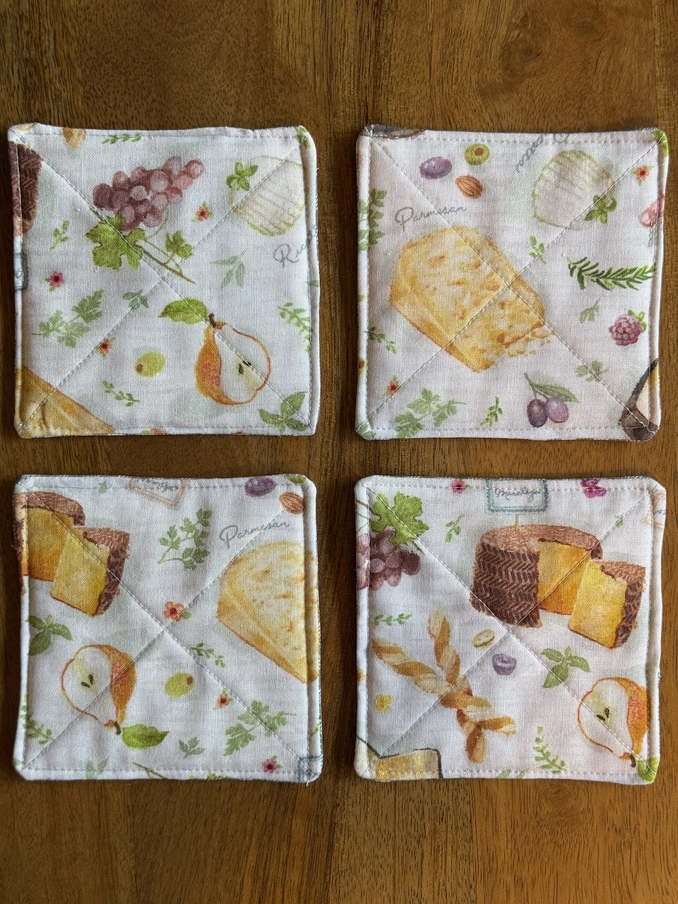Hot pad and coasters matching set